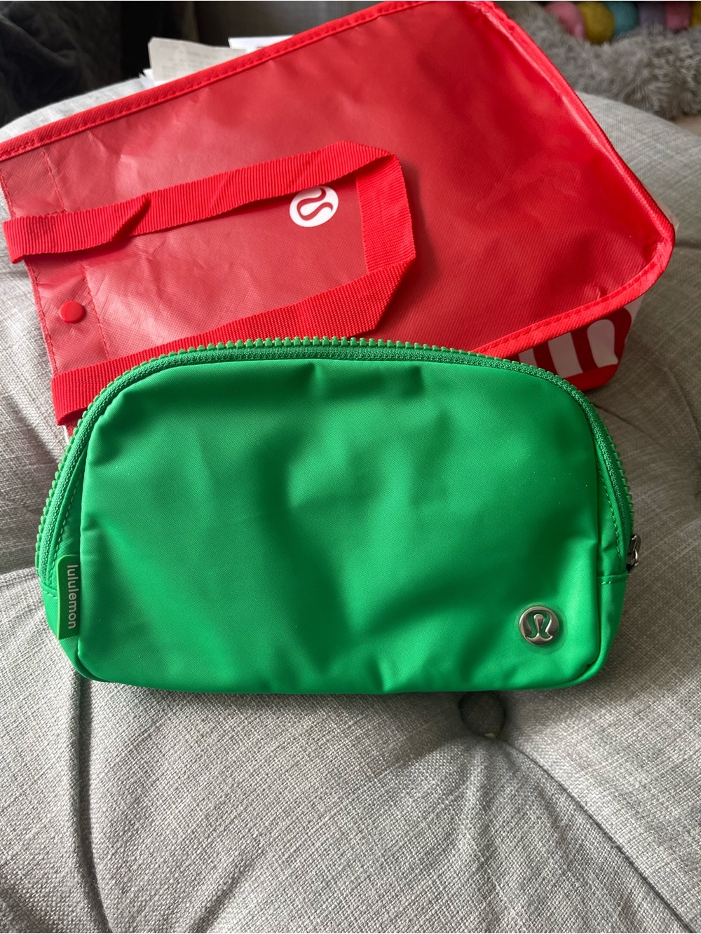 lululemon athletica Bright Green Travel Toiletry Pouch
